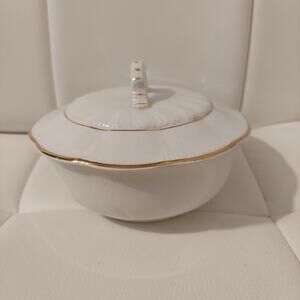 Antique 1800s Admiral VP Co V.P.C.O. 5" Lidded Ironstone Serving Bowl